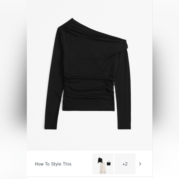Abercrombie & Fitch long sleeve off the shoulder top - Picture 1 of 3